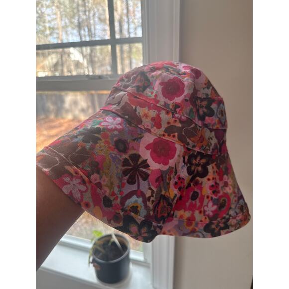 Natural Life Floral Bucket Hat Linen One Size Garden Beach - Picture 7 of 7
